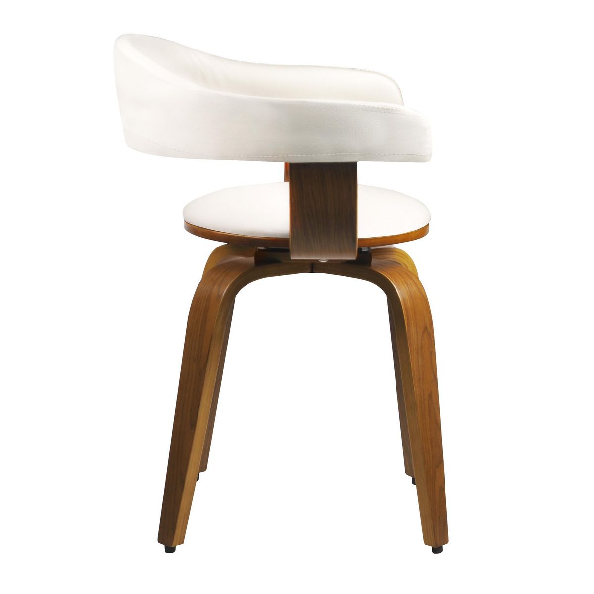 Rendez vous déco Chaise avec accoudoirs en cuir synthétique noir - Harold