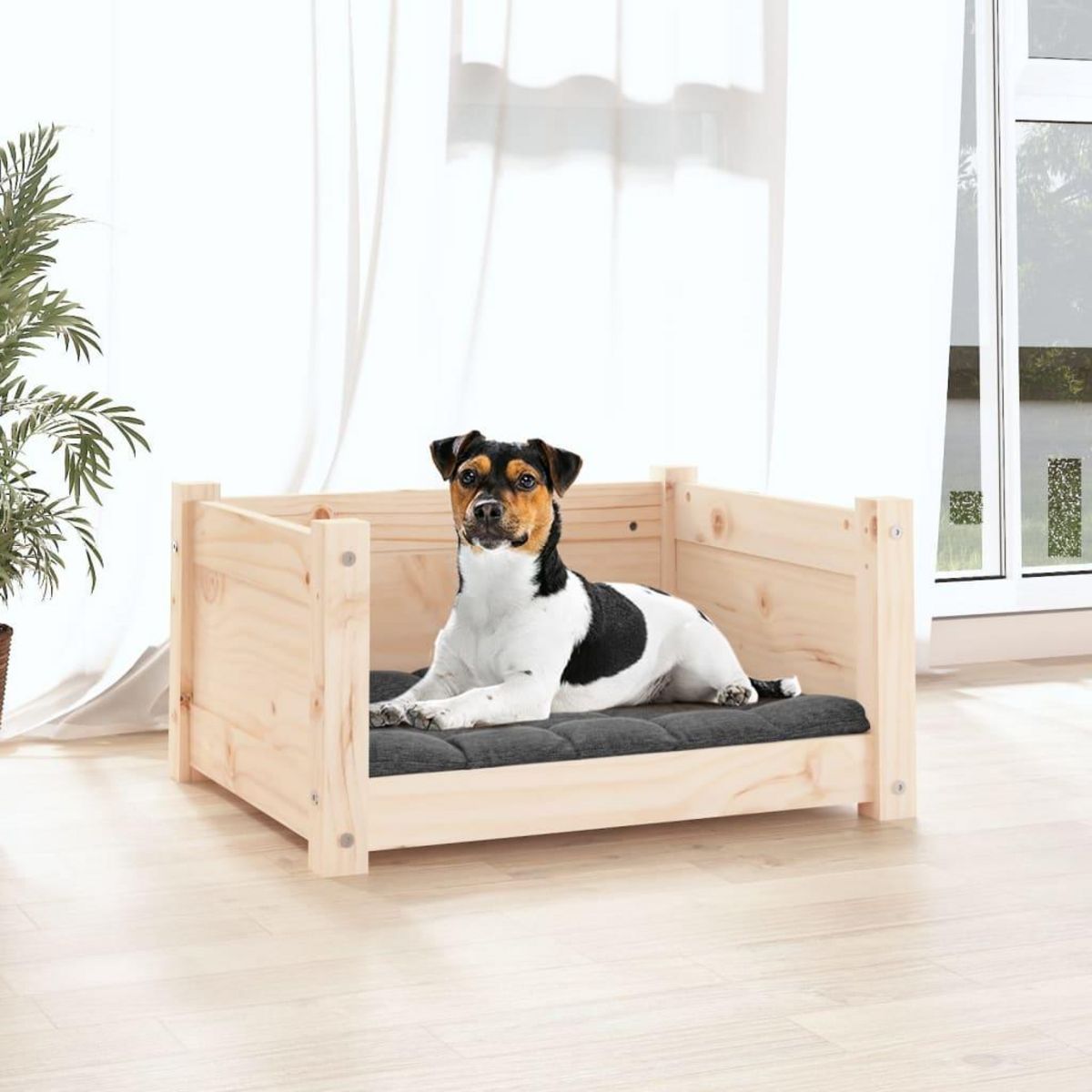 VIDAXL Lit pour chien 55,5x45,5x28 cm Bois massif de pin