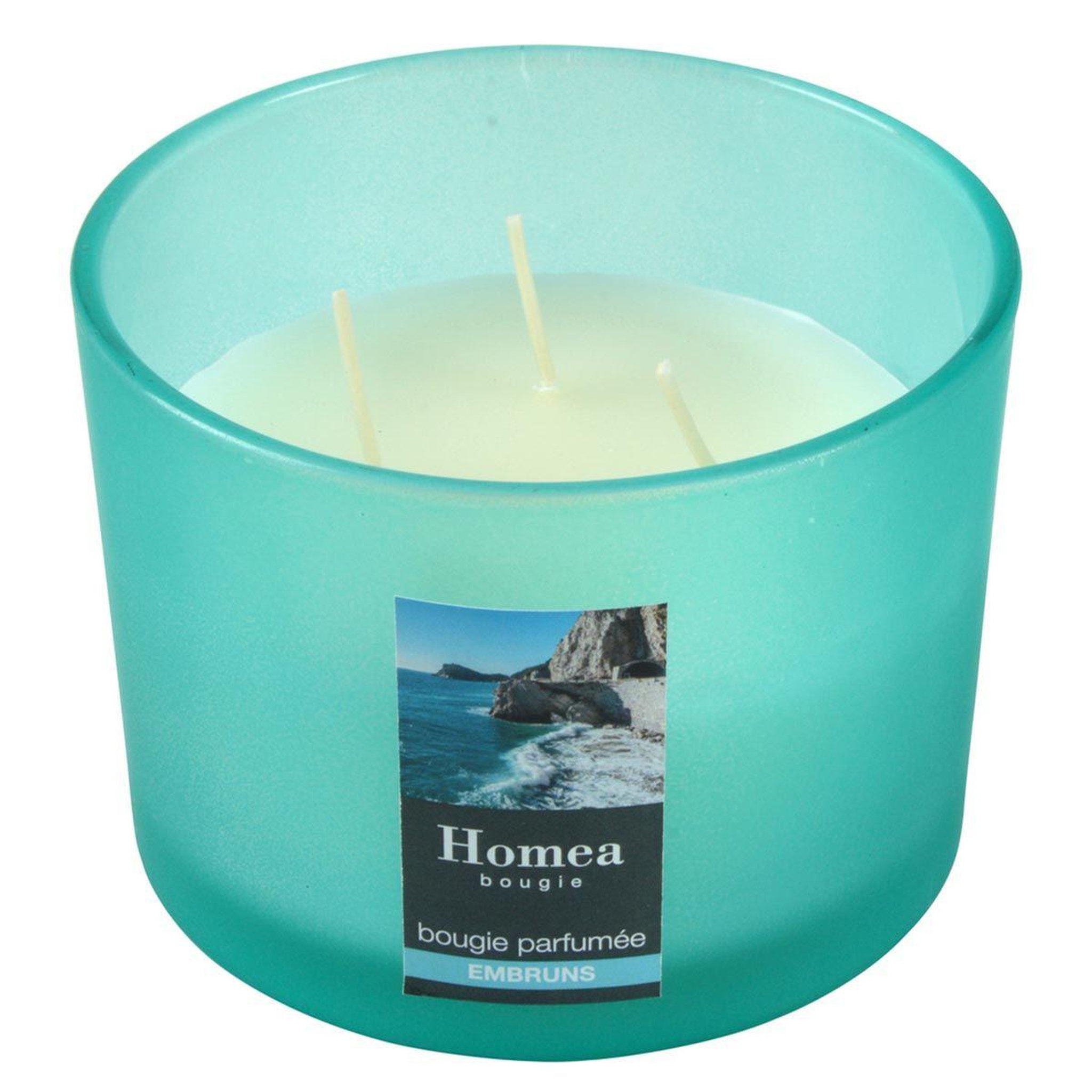 HOMEA Bougie verrine parfumée  essentiel  11cm embruns