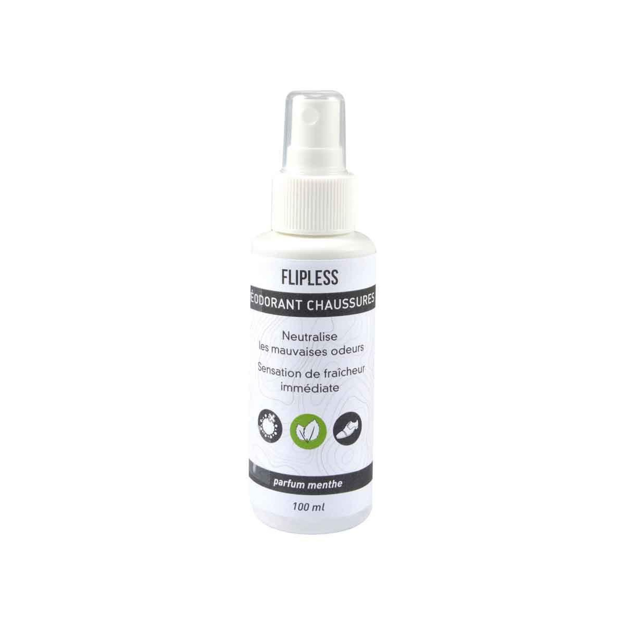 FLIPLESS Déodorant chaussures  antibactérien  100ml menthe