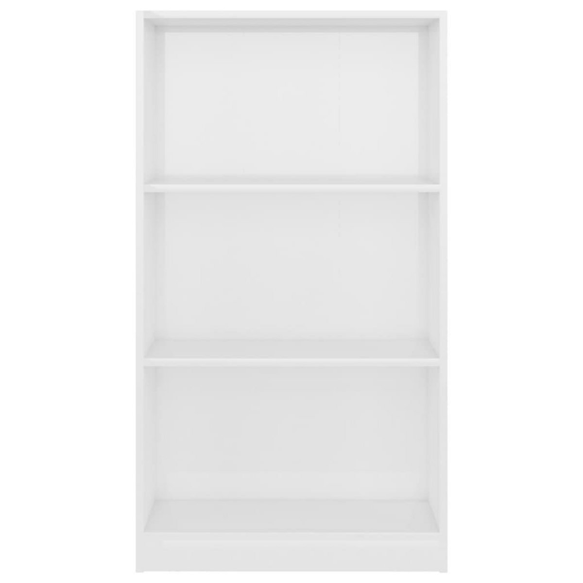 VIDAXL Bibliotheque 3 niveaux Blanc brillant 60x24x109 cm Bois