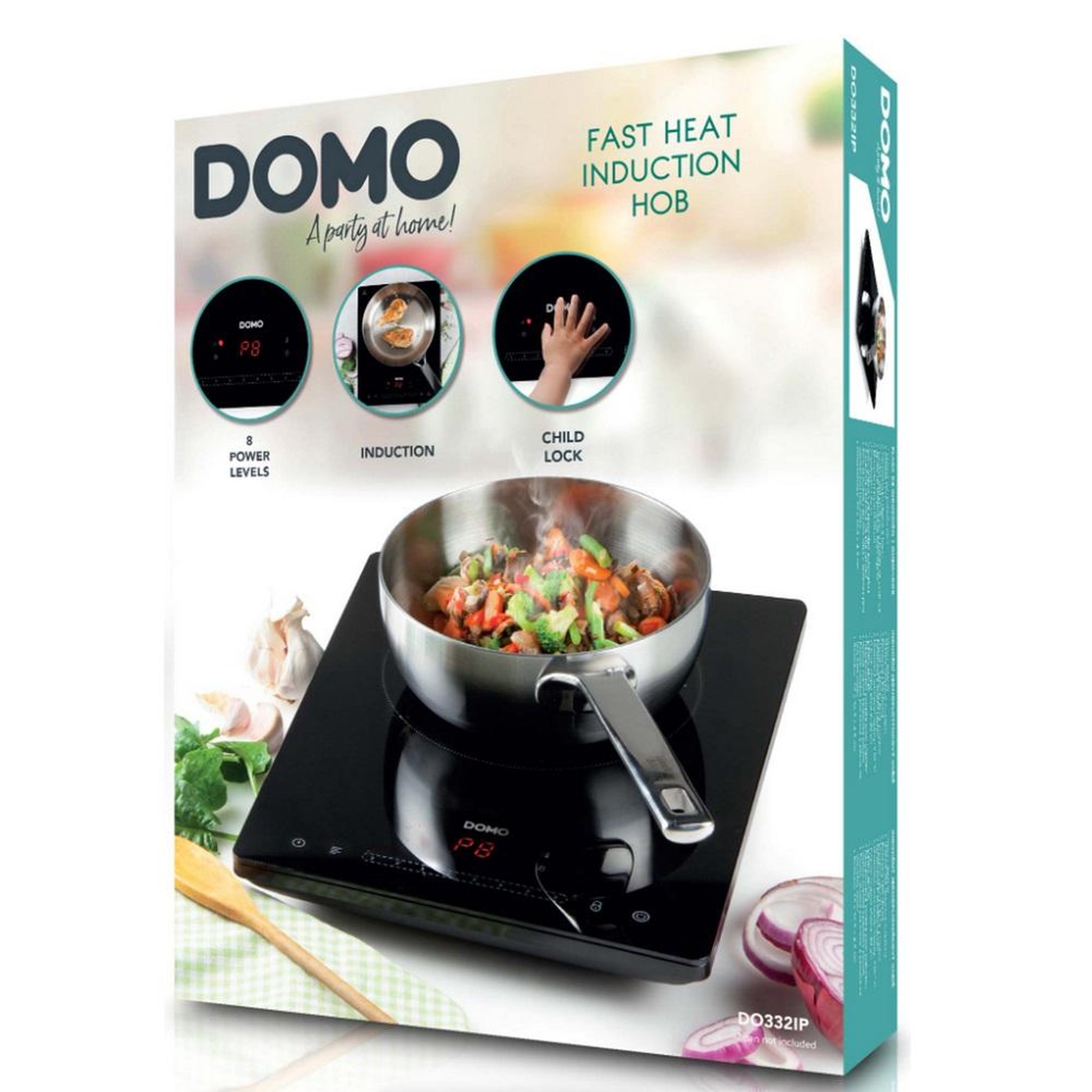 Voir la diapositive 3 : Domo Table de cuisson à induction posable 2000w noir - DO332IP