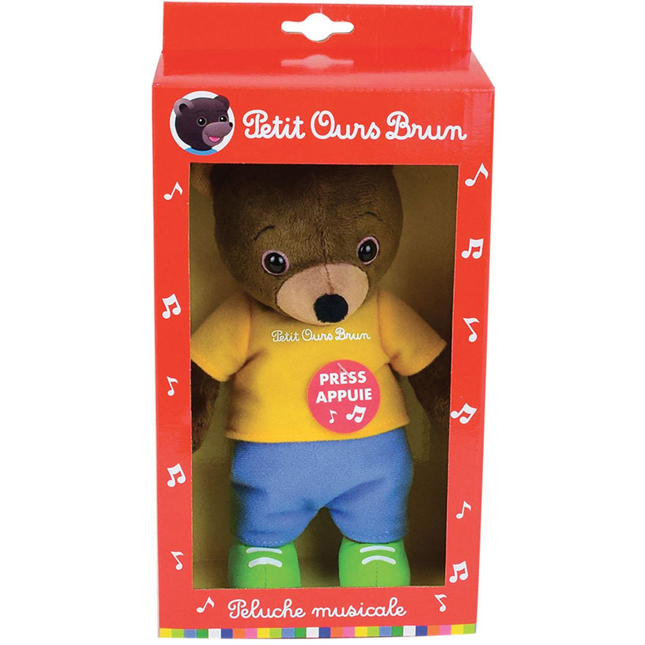 Voir la diapositive 2 : Cijep Peluche musicale Petit ours brun 20 cm