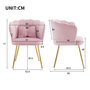 Voir la diapositive 4 : MERAX Fauteuil Fixe Avec Coussin Papillon Et Pieds En Métal Rose