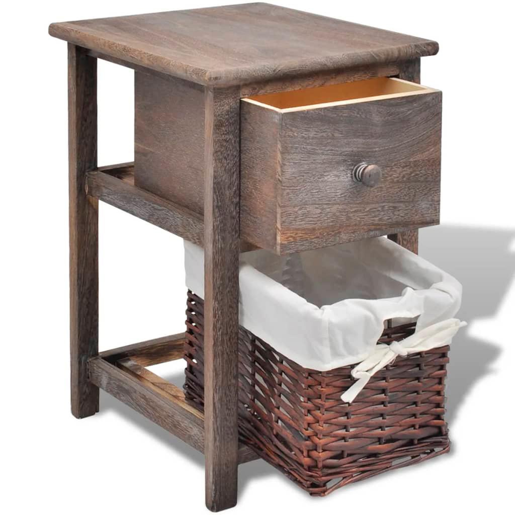 Voir la diapositive 4 : VIDAXL Table de chevet Bois Marron