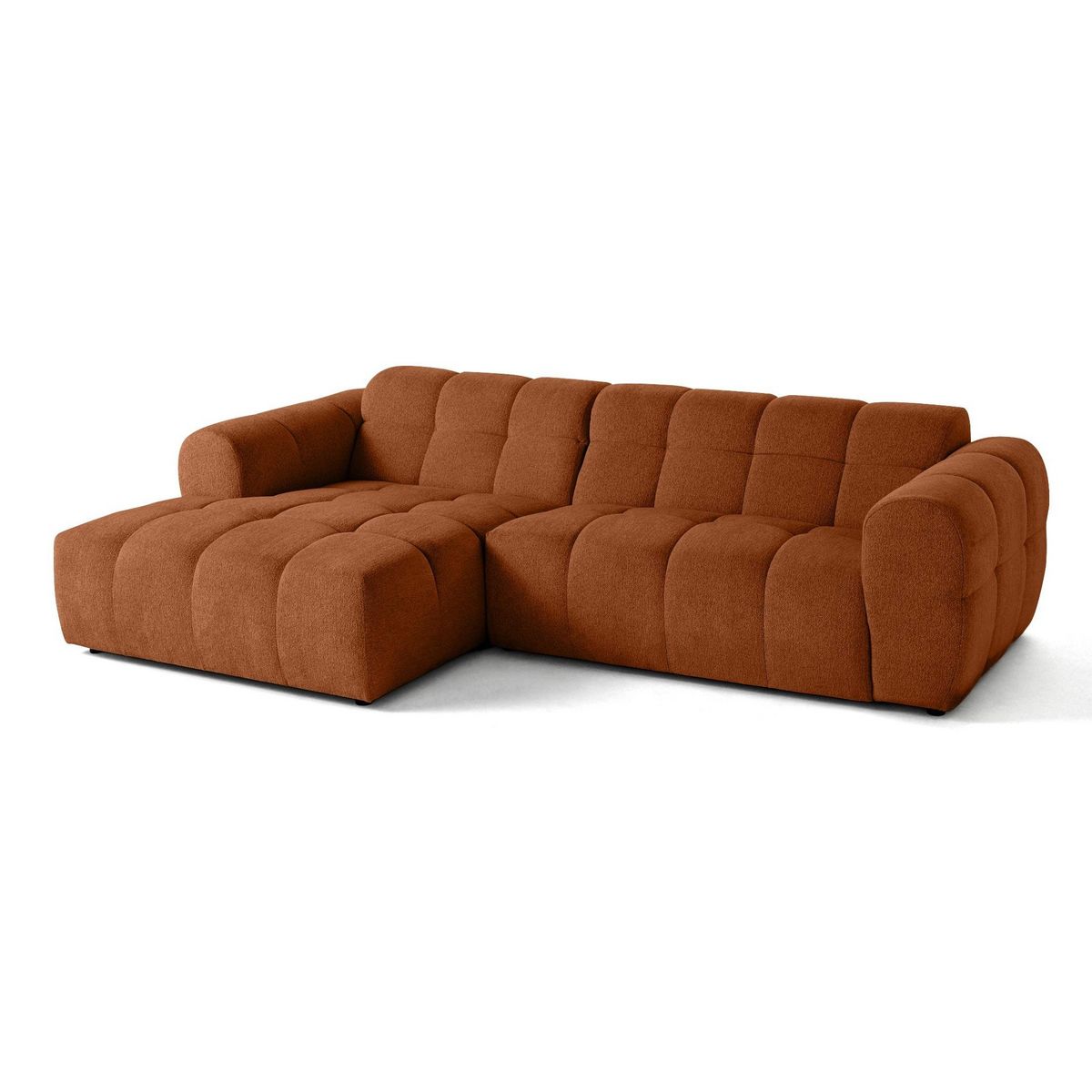 LISA DESIGN Ray - canapé d'angle gauche - 4 places - en tissu texturé