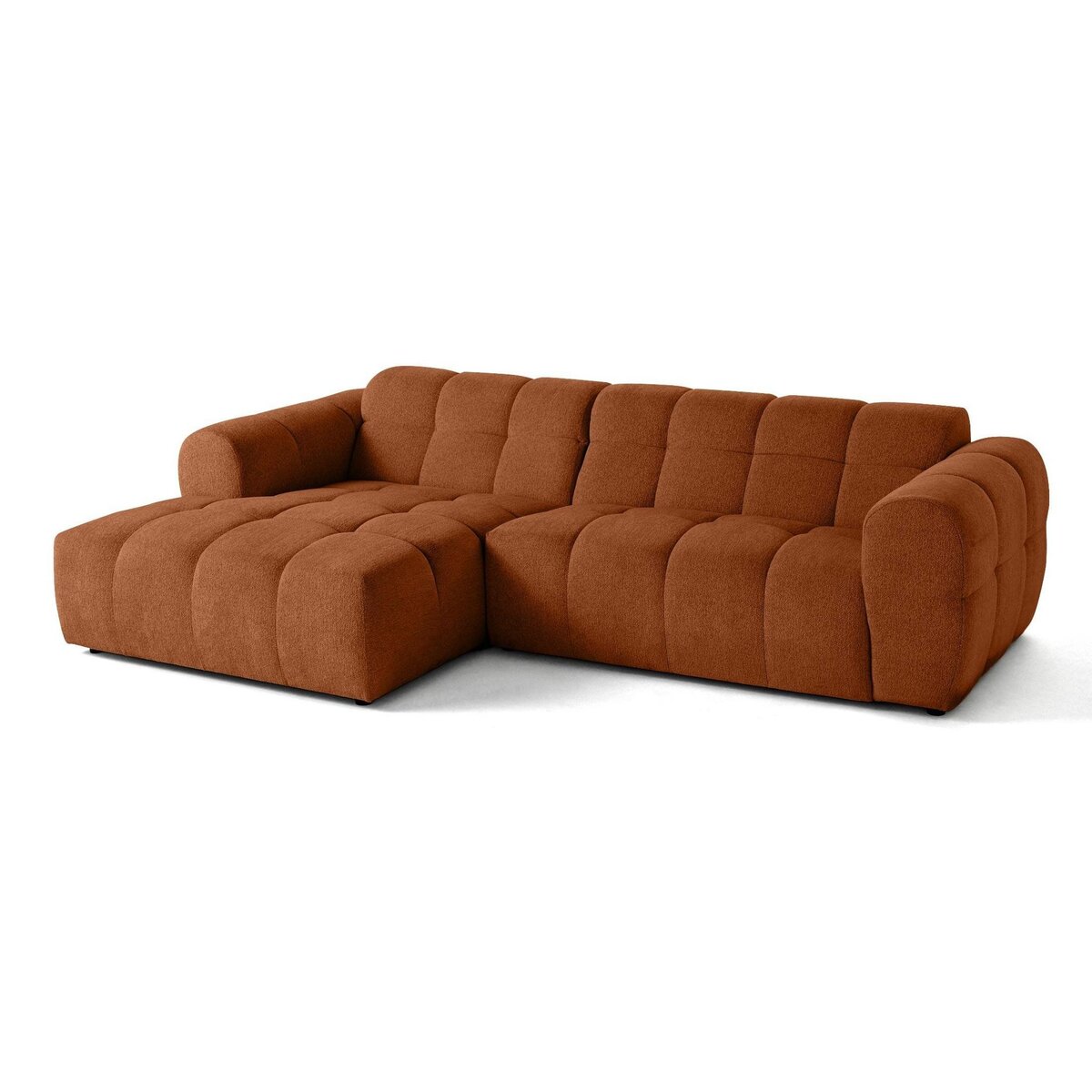 LISA DESIGN Ray - canapé d'angle gauche - 4 places - en tissu texturé