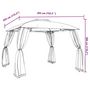 Voir la diapositive 6 : VIDAXL Tonnelle avec double toit et parois en filet taupe acier