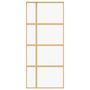 Voir la diapositive 4 : VIDAXL Porte coulissante dore 90x205 cm verre ESG clair et aluminium