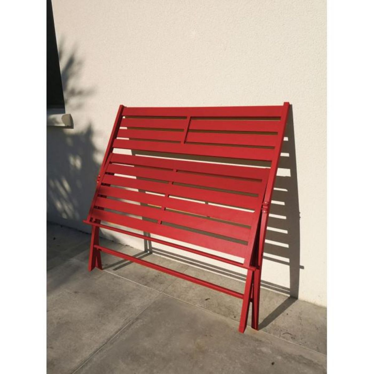 Paris Prix Banc de Jardin Pliant  Marius  95cm Rouge Carmin