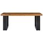 Voir la diapositive 3 : VIDAXL Table basse 100x50x40 cm Bois de teck massif et pierre de lave