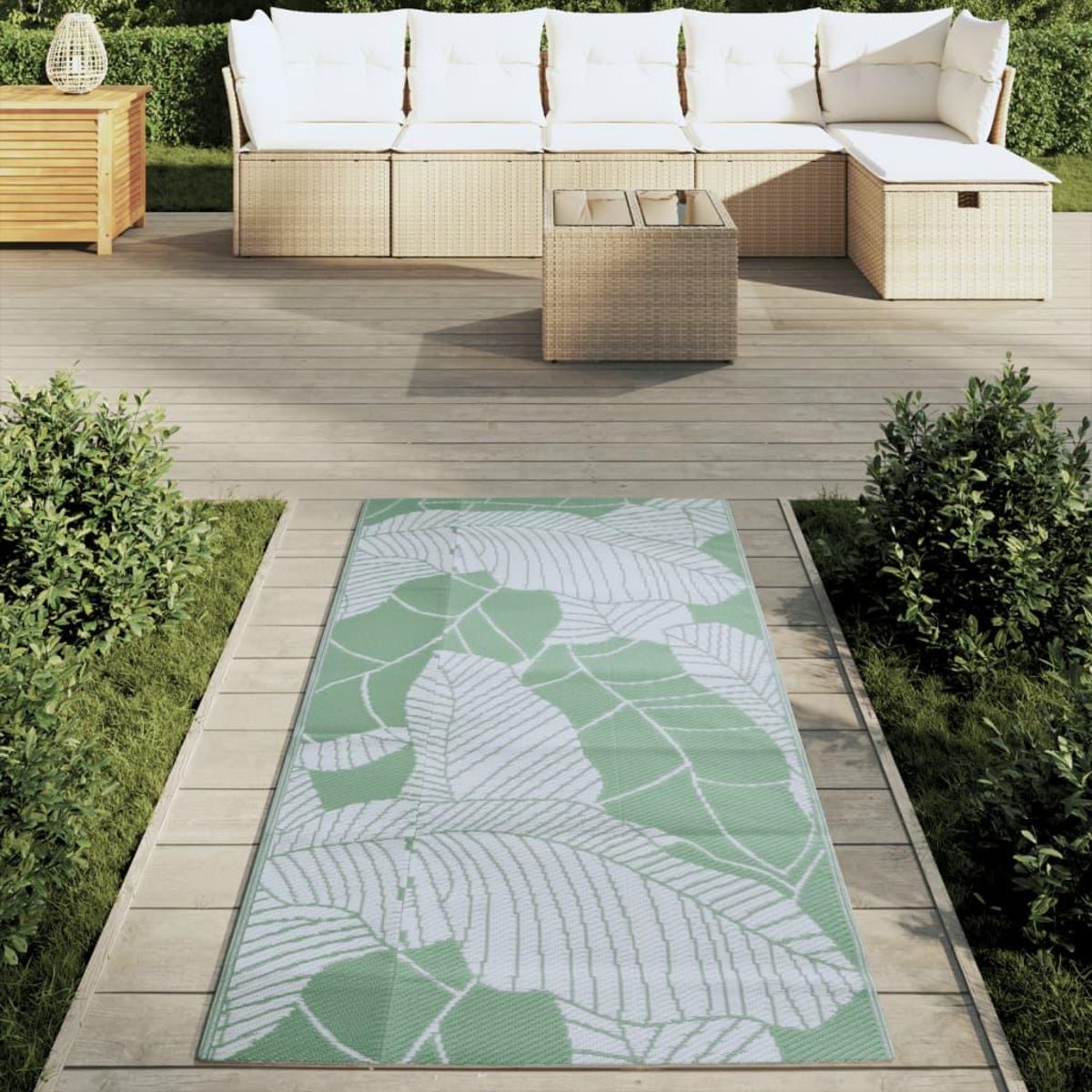 VIDAXL Tapis d'exterieur ARAKIL vert 80x150 cm PP