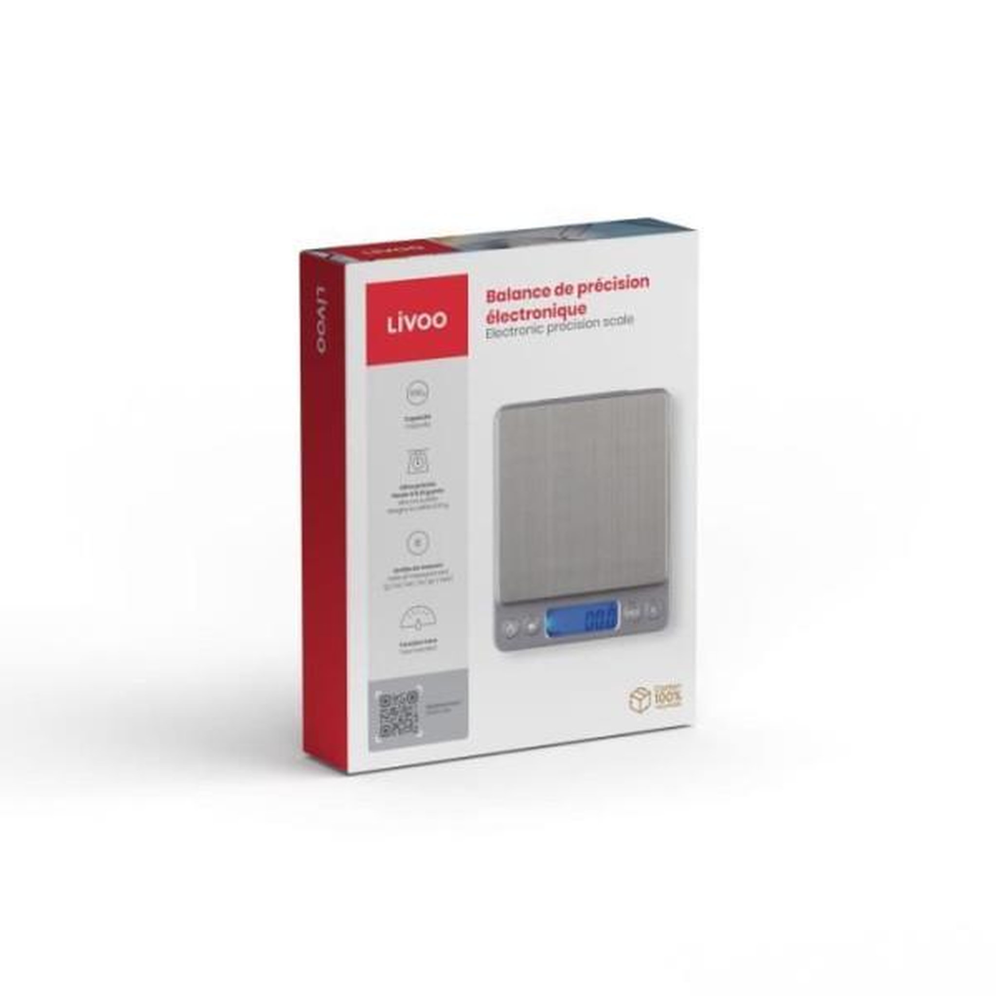 Voir la diapositive 6 : LIVOO Balance de Cuisine Electronique de Precision Balance de précision électronique - Livoo - DOM474 - Gris