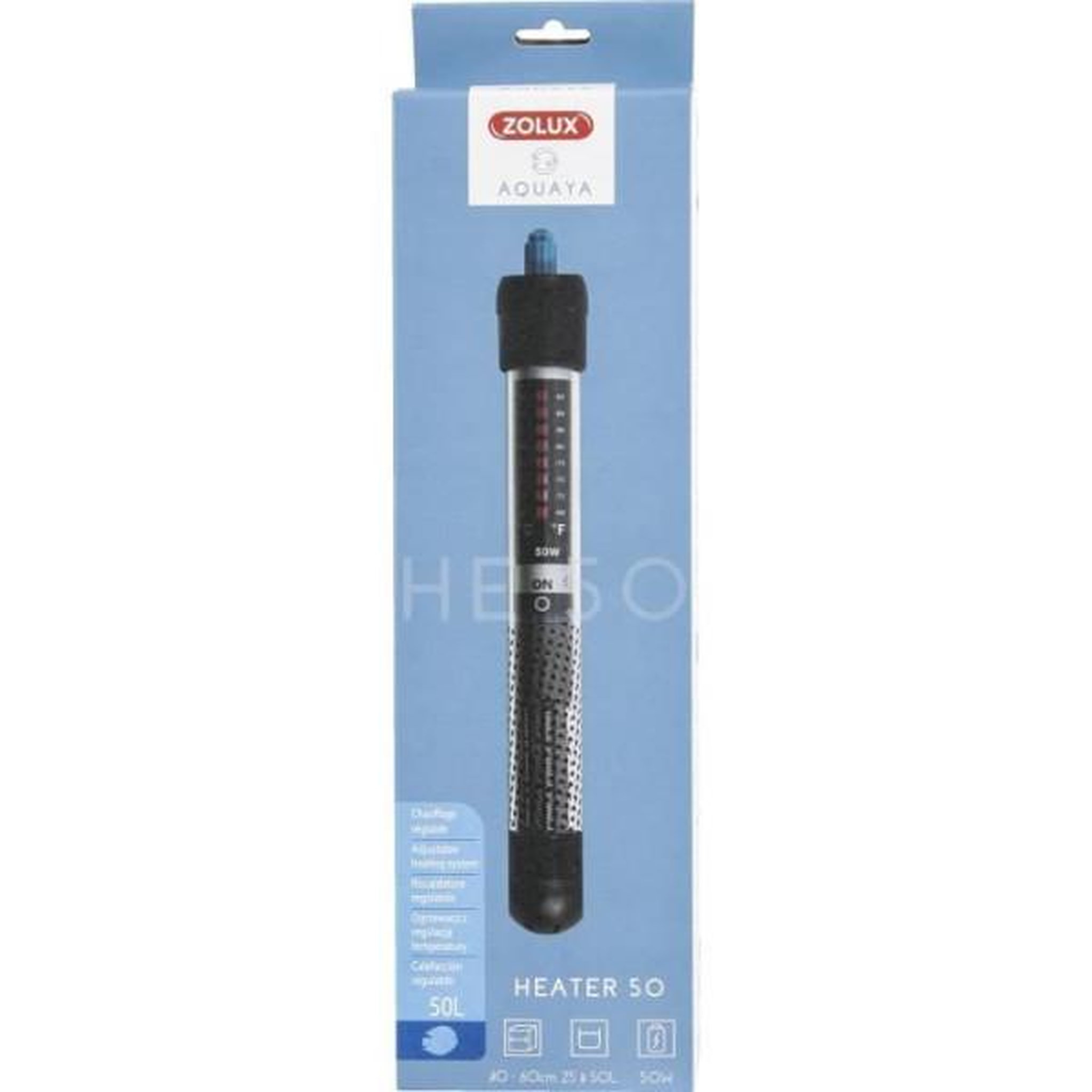 Zolux Chauffage d'aquarium - Zolux - Heater 50 - 50 W - 23 cm - Pour poissons exotiques