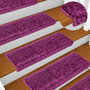 Voir la diapositive 5 : VIDAXL Tapis d'escalier 20 pcs 65x21x4 cm violet