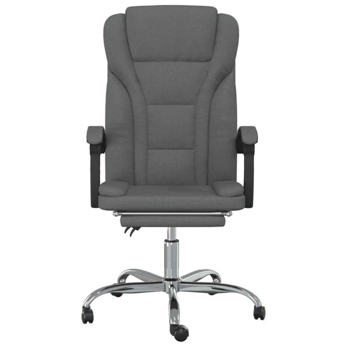 VIDAXL Fauteuil inclinable de bureau Gris fonce Tissu