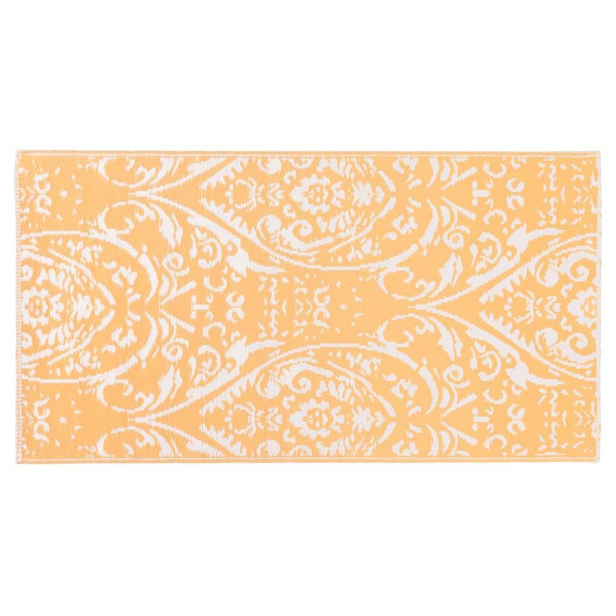 VIDAXL Tapis d'exterieur ARAKIL Orange et blanc 80x150 cm PP
