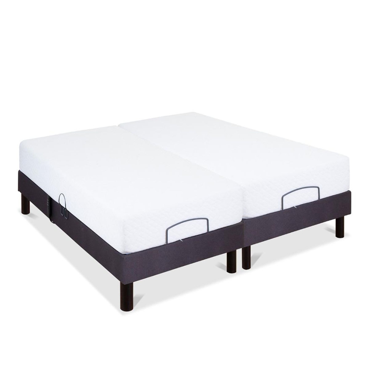 BELLECOUR BELLECOUR LITERIE | Ensemble Duo ATHENA | Sommiers électriques + Matelas Mémoire de forme