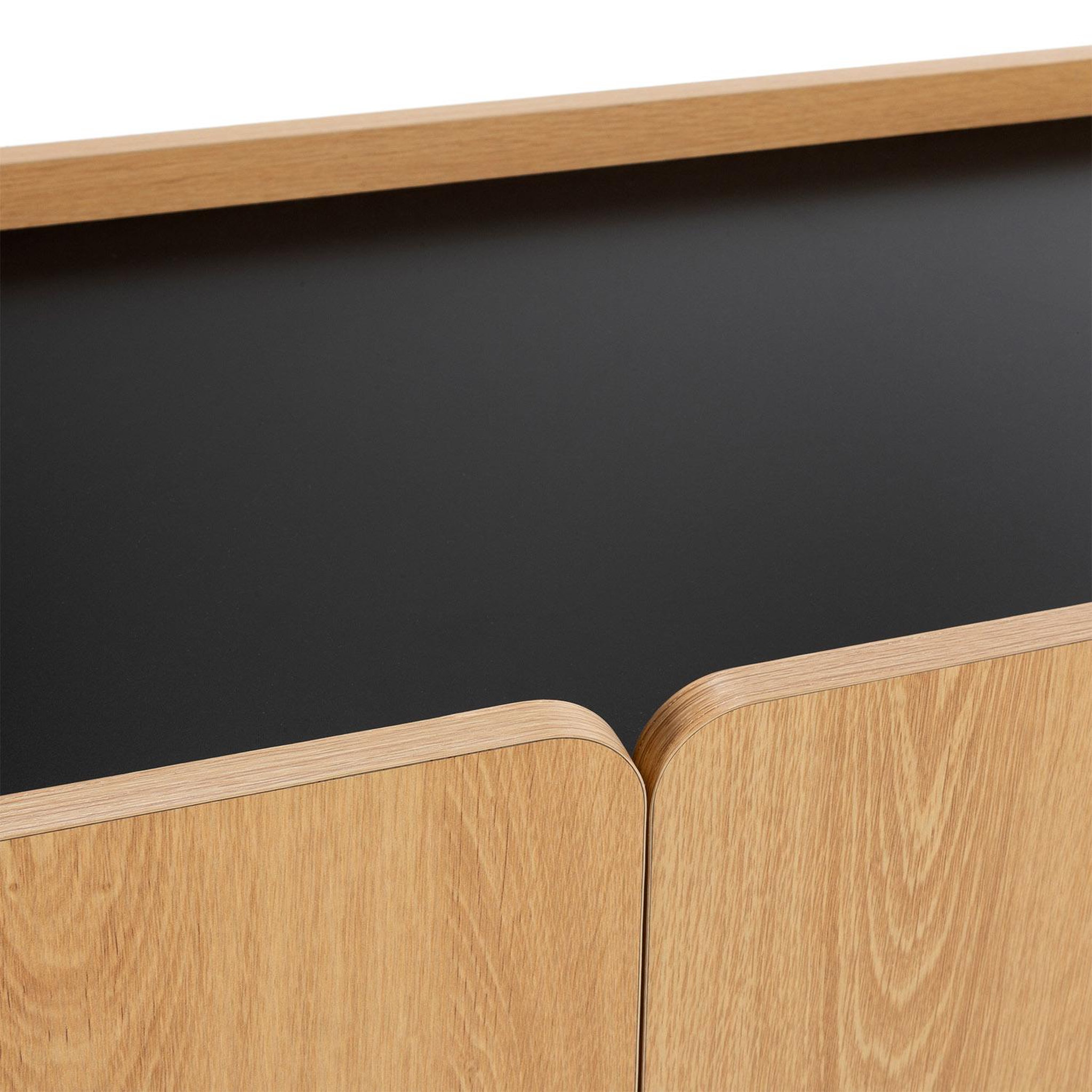 Voir la diapositive 5 : VS VENTA-STOCK Buffet Curva 3 portes couleur Chêne