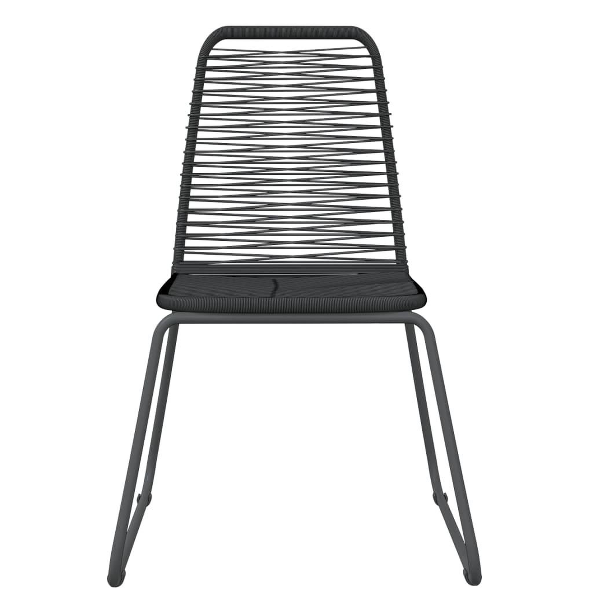 Voir la diapositive 4 : VIDAXL Ensemble a manger de jardin 3 pcs Noir