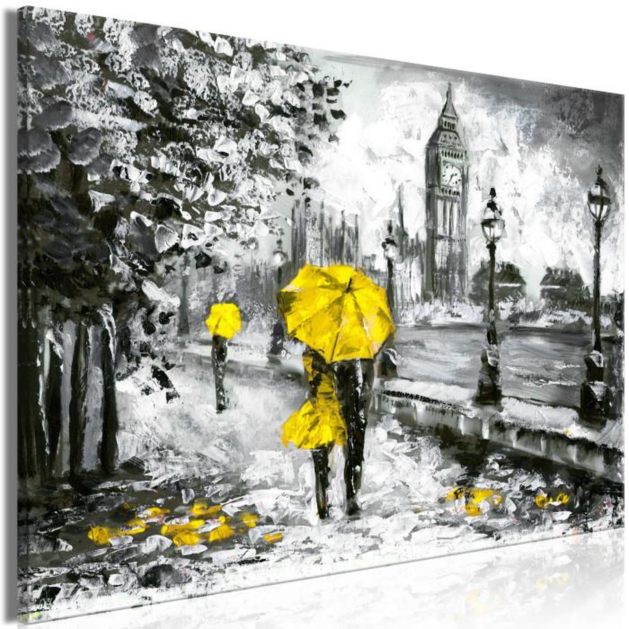 Paris Prix Tableau Imprimé  Walk in London Wide Yellow. Coloris disponibles : Multicolore