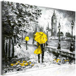 Paris Prix Tableau Imprimé  Walk in London Wide Yellow. Coloris disponibles : Multicolore