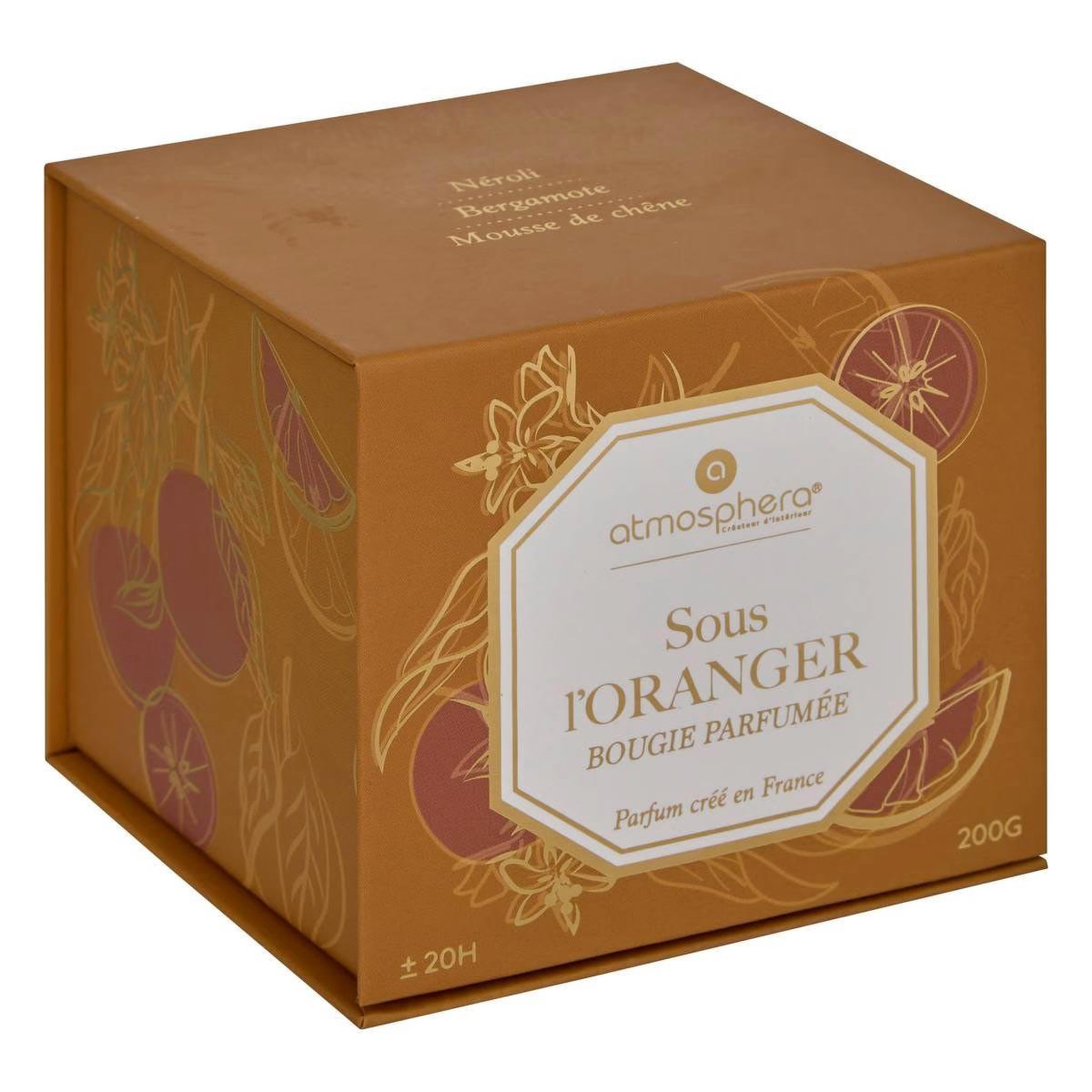 Voir la diapositive 3 : ATMOSPHERA Bougie parfumée en verre  elisa  200g sous l'oranger