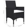 Voir la diapositive 6 : VIDAXL Ensemble a manger de jardin 5 pcs Noir