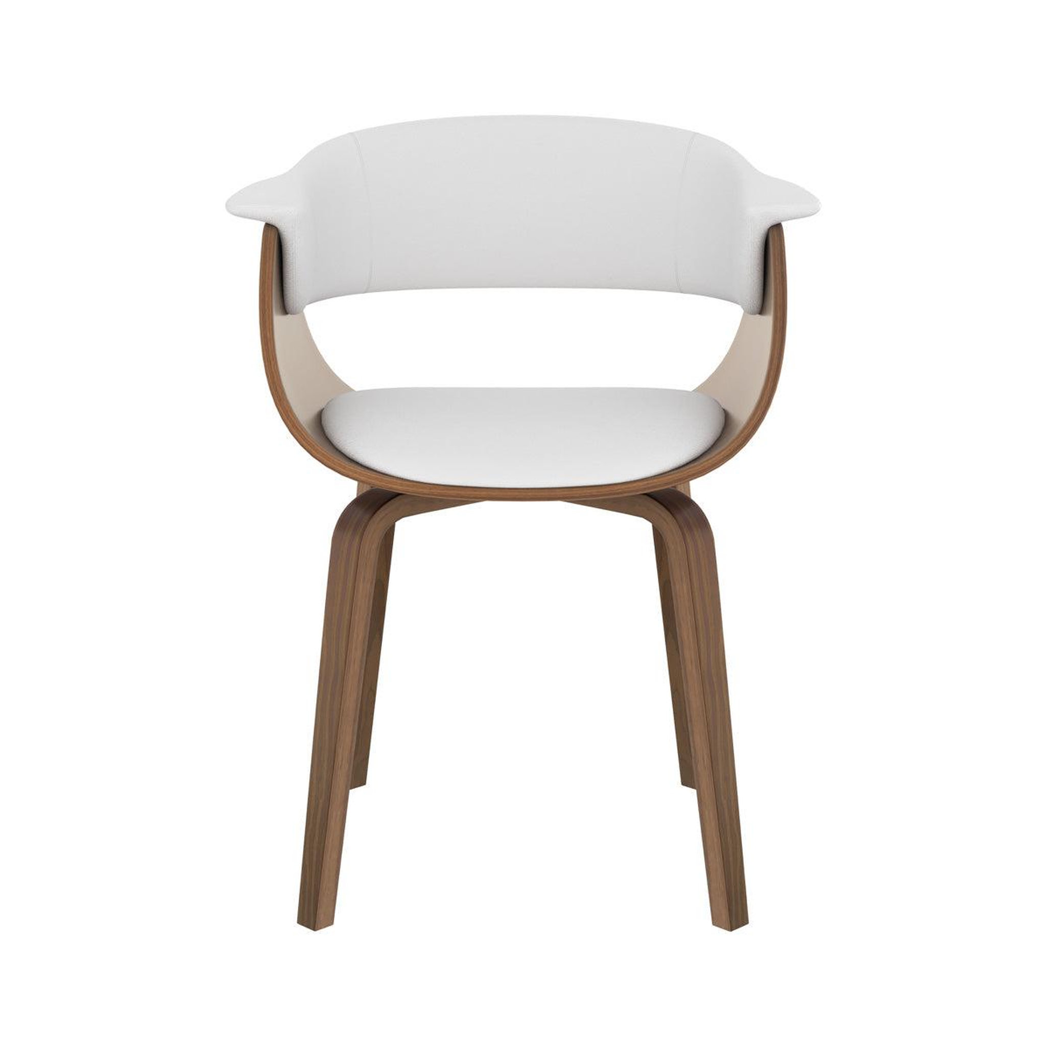 Voir la diapositive 6 : MAISON PAVANE Chaise en cuir synthétique blanc-piada