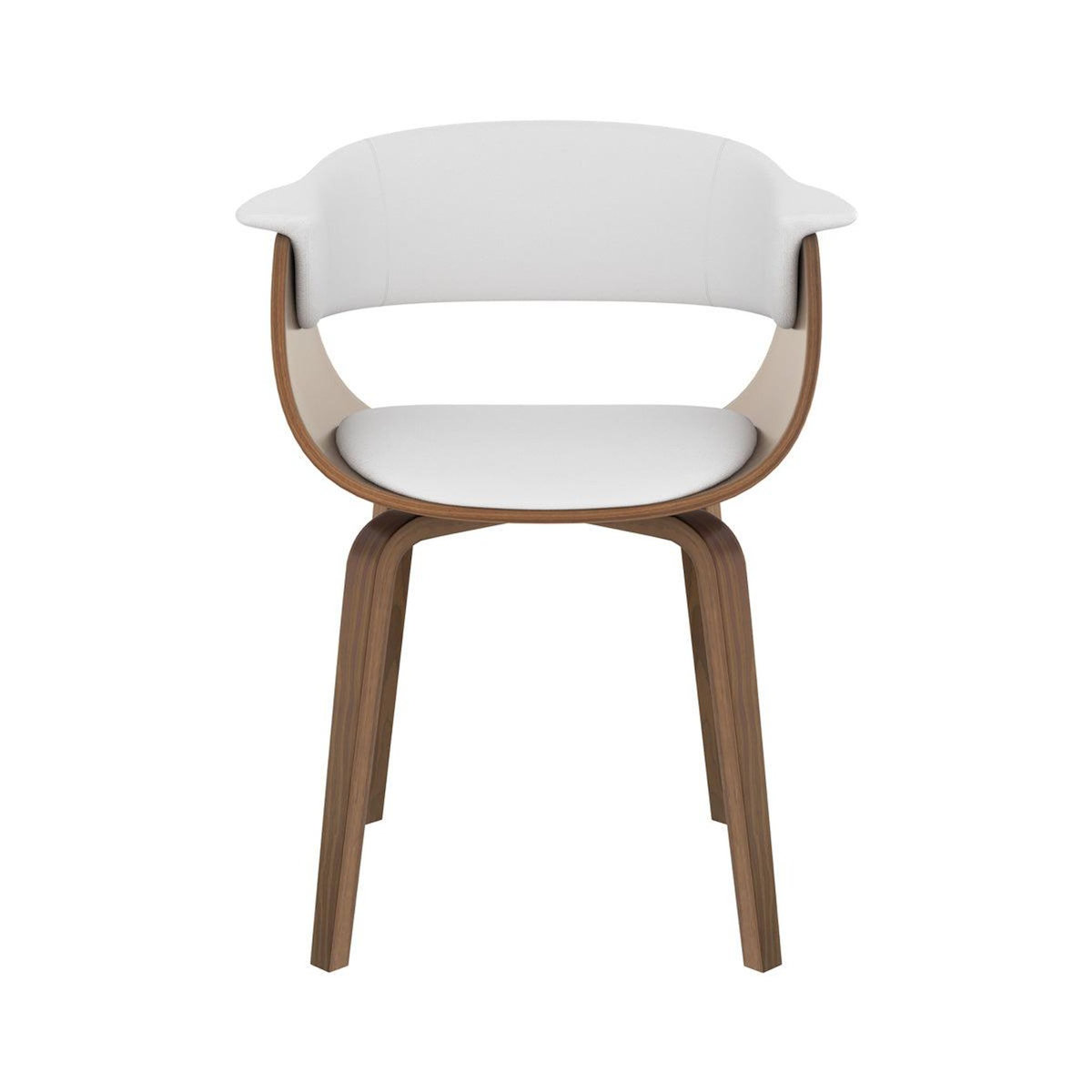 Rendez vous déco Chaise en cuir synthétique blanc-Piada