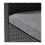 Voir la diapositive 3 : ALLIBERT by KETER ALLIBERT by KETER - Canap, dangle SanRemo 6 places imitation rotin tresse avec table basse - gris graphite