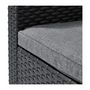 Voir la diapositive 3 : ALLIBERT by KETER ALLIBERT by KETER - Canap, dangle SanRemo 6 places imitation rotin tresse avec table basse - gris graphite