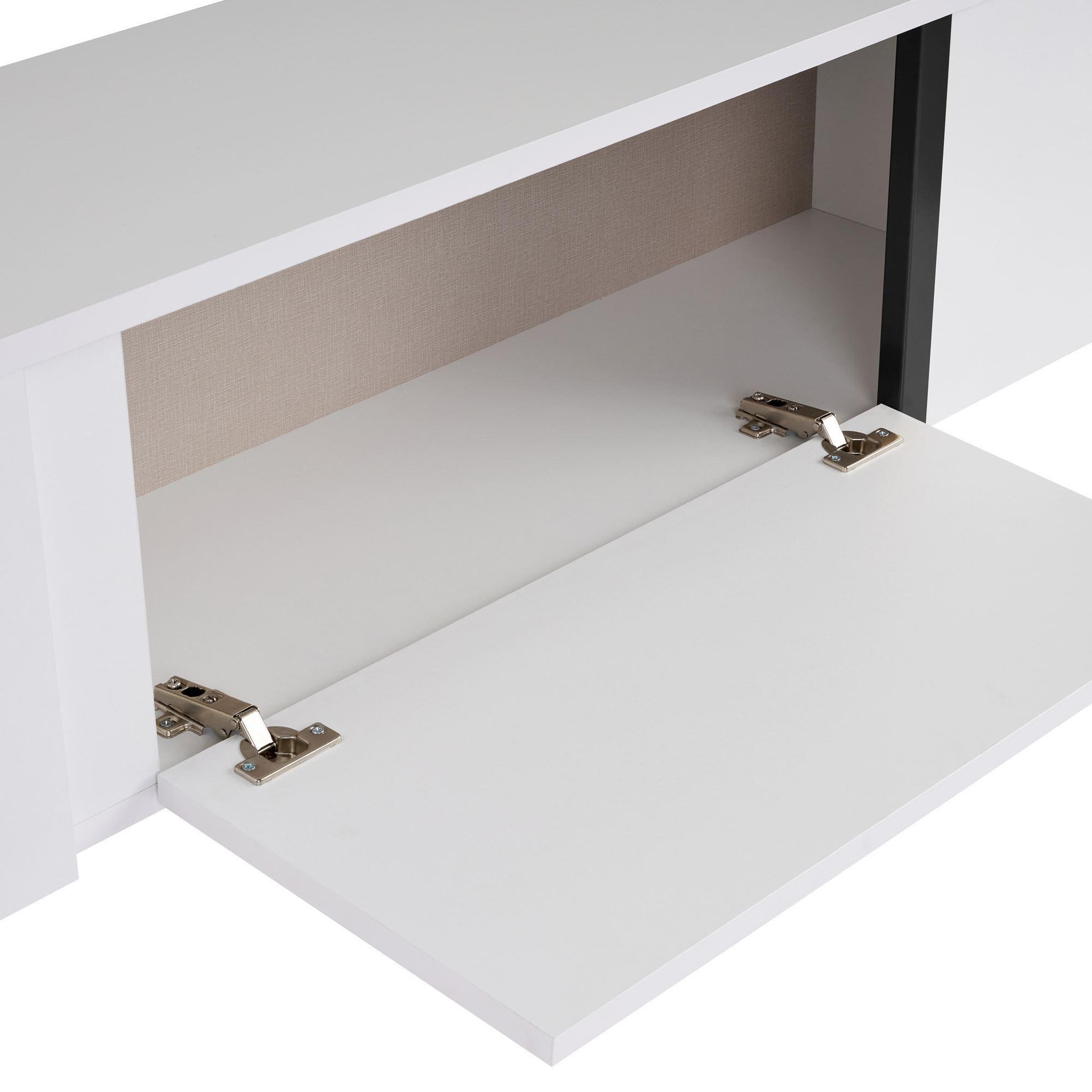 Voir la diapositive 4 : Habitat et Jardin Meuble tv en bois  onera  - 180 x 30 x 45 cm - whiteblack