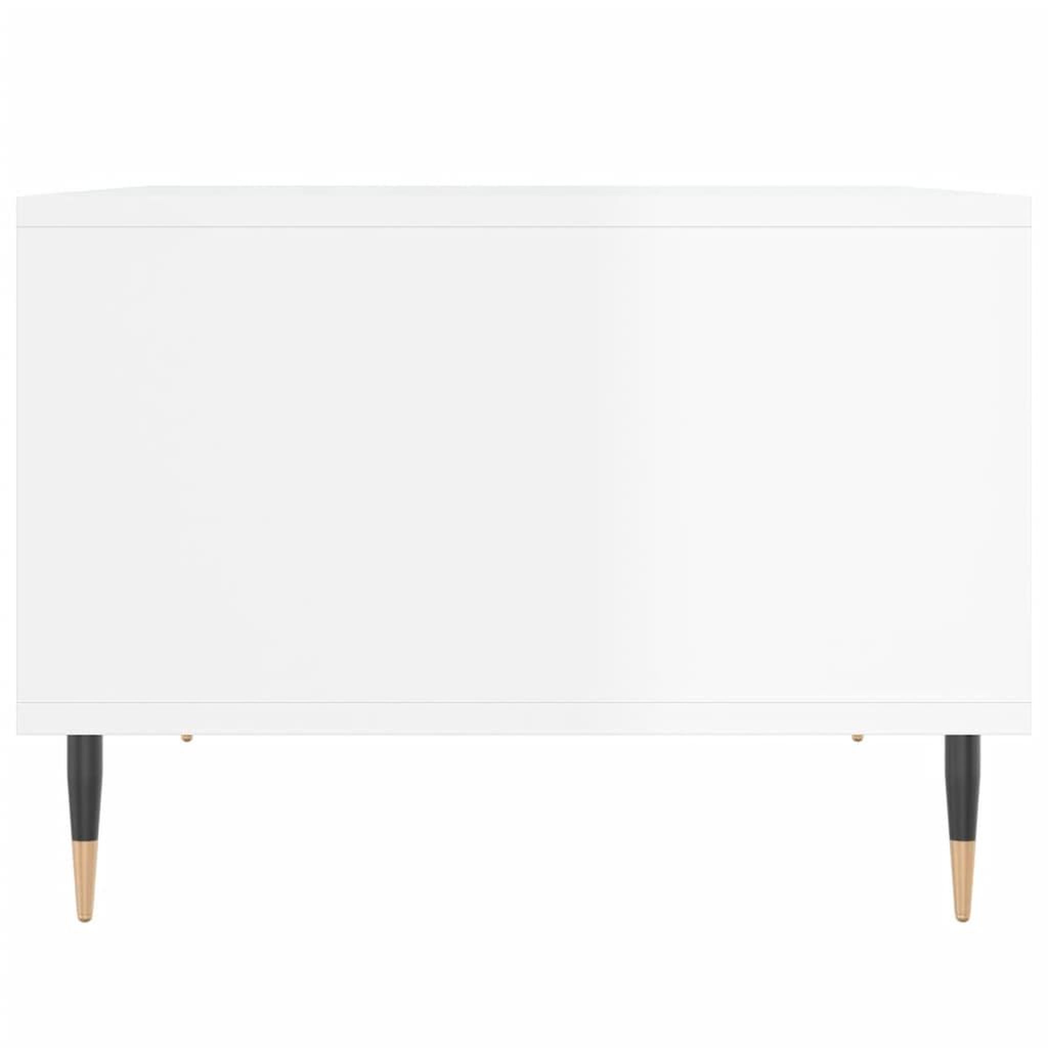 Voir la diapositive 5 : VIDAXL Table basse Blanc brillant 60x50x36,5 cm Bois d'ingenierie
