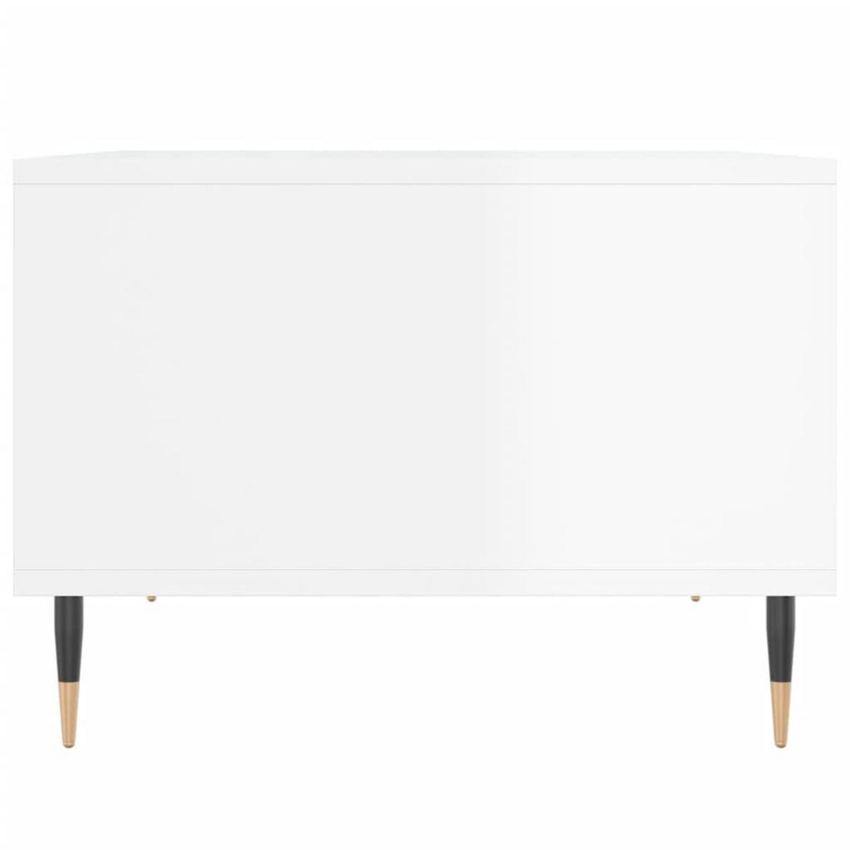 VIDAXL Table basse Blanc brillant 60x50x36,5 cm Bois d'ingenierie