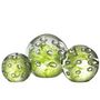 Voir la diapositive 2 : Paris Prix Presse-Papier Déco en Verre  Bulles  12cm Vert