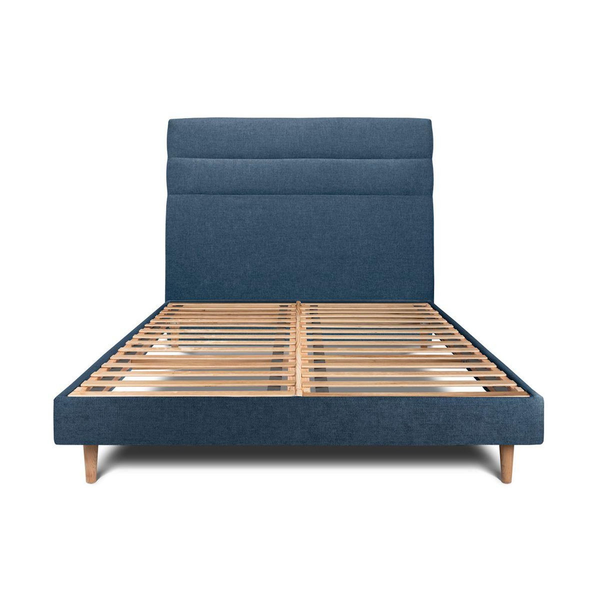 Sommeil de Plomb Lit avec tête de lit lignes tissu et sommier kit - Hauteur totale : 29cm