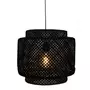 ATMOSPHERA Lampe Suspension Bambou  Liby  40cm Noir