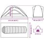Voir la diapositive 6 : VIDAXL Tente de camping 1 personne bleu impermeable