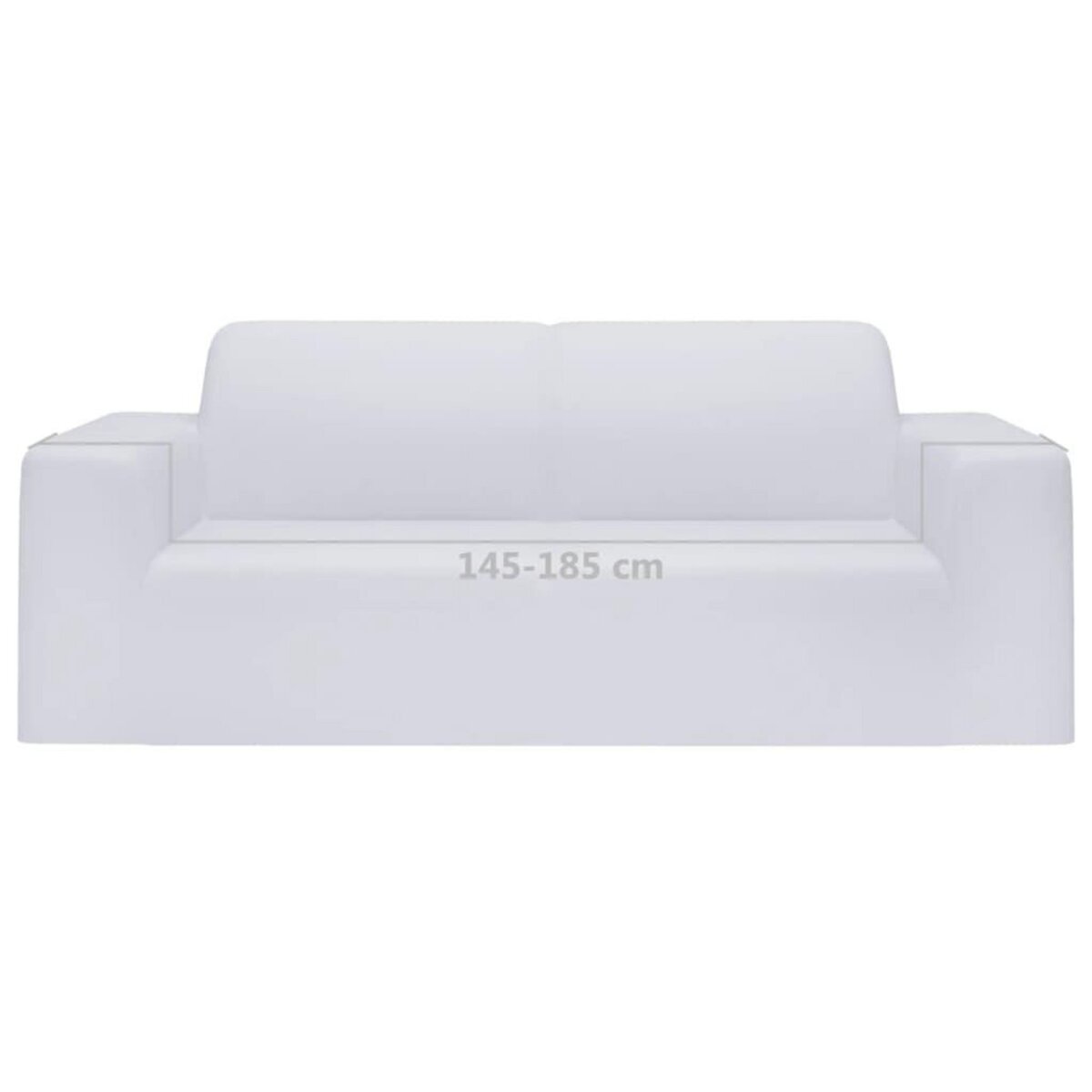 VIDAXL Housse extensible de canape 2 places Blanc Jersey de polyester
