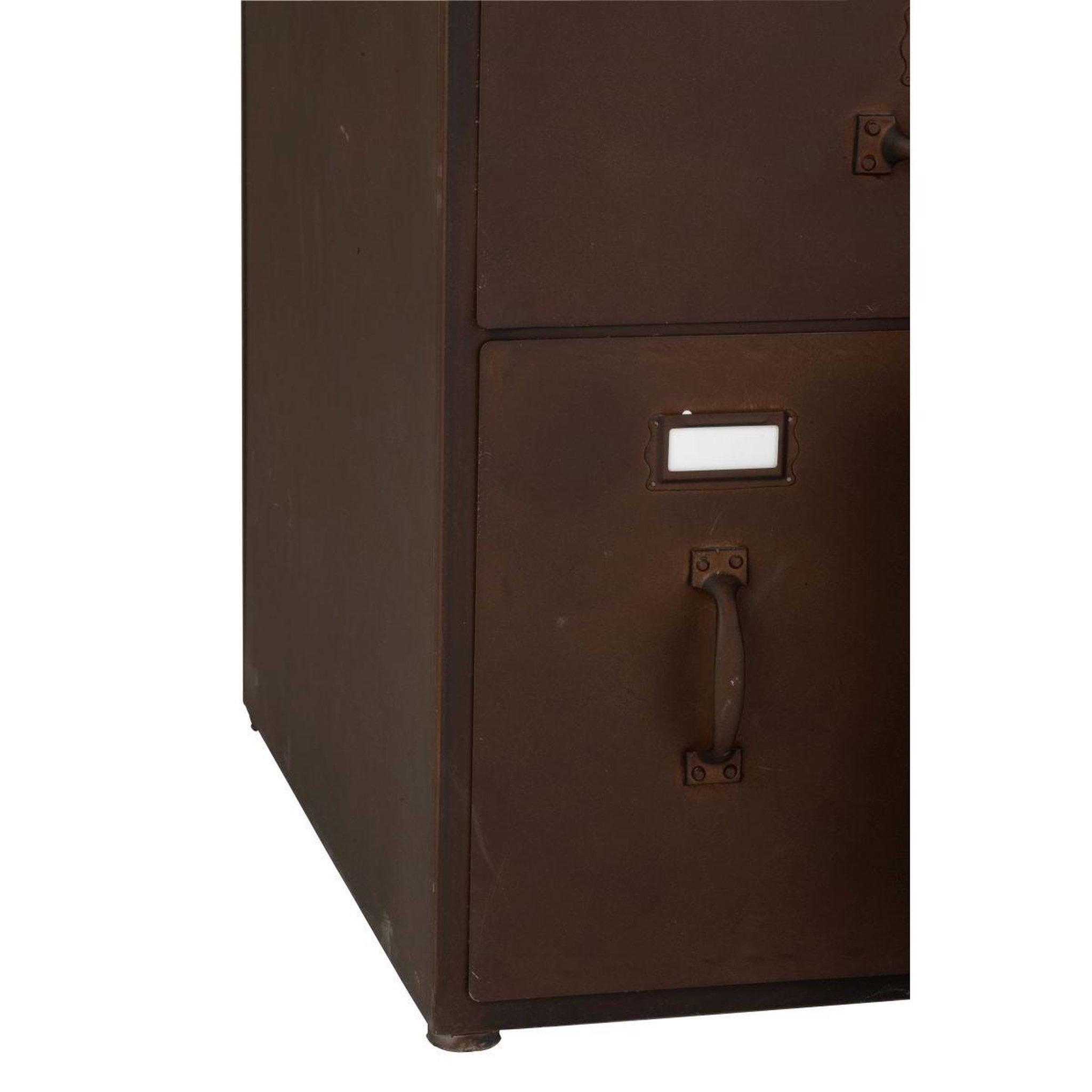 Voir la diapositive 5 : J-LINE Meuble de Rangement en Métal  Bade  125cm Marron