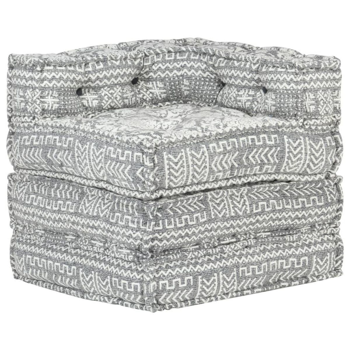 VIDAXL Pouf modulaire Gris clair Tissu
