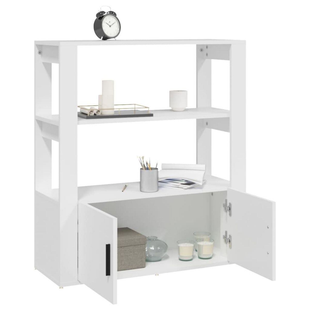 VIDAXL Buffet Blanc 80x30x90 cm Bois d'ingenierie