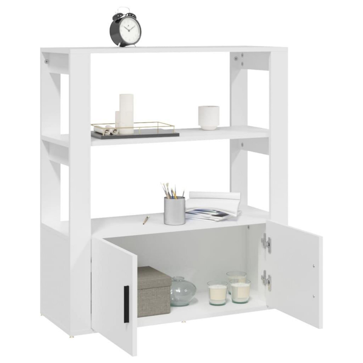 VIDAXL Buffet Blanc 80x30x90 cm Bois d'ingenierie