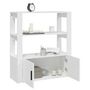 Voir la diapositive 5 : VIDAXL Buffet Blanc 80x30x90 cm Bois d'ingenierie