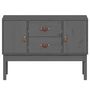 Voir la diapositive 5 : VIDAXL Buffet Gris 110x40x78 cm Bois massif de pin