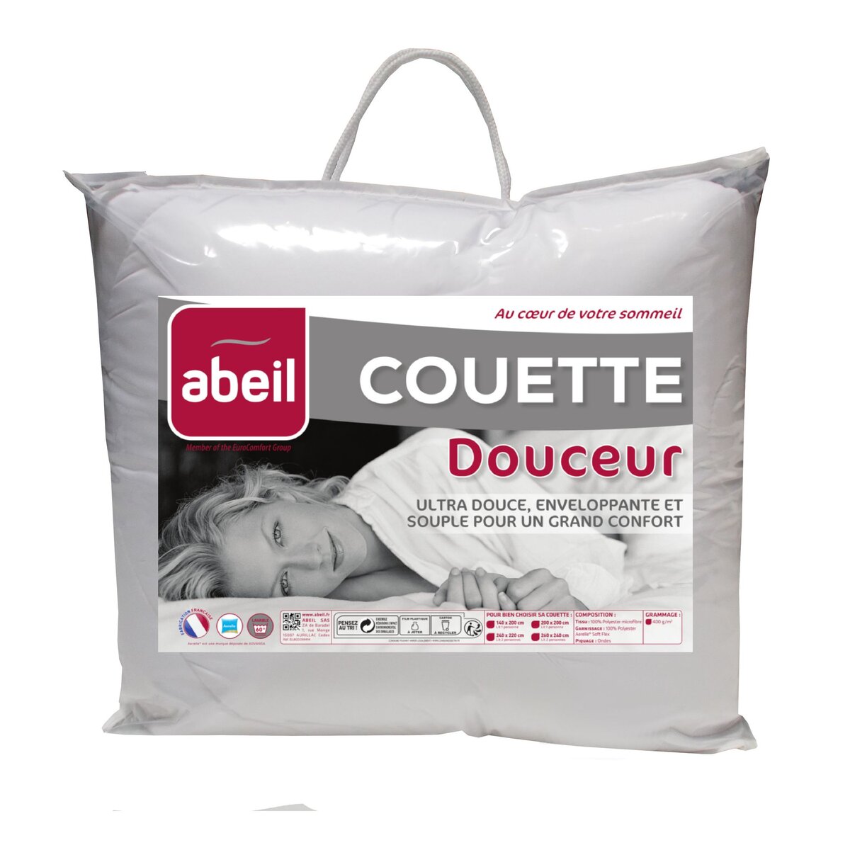 Couette chaude douceur protect 400g/m2 - 140 x 200 cm - ABEIL