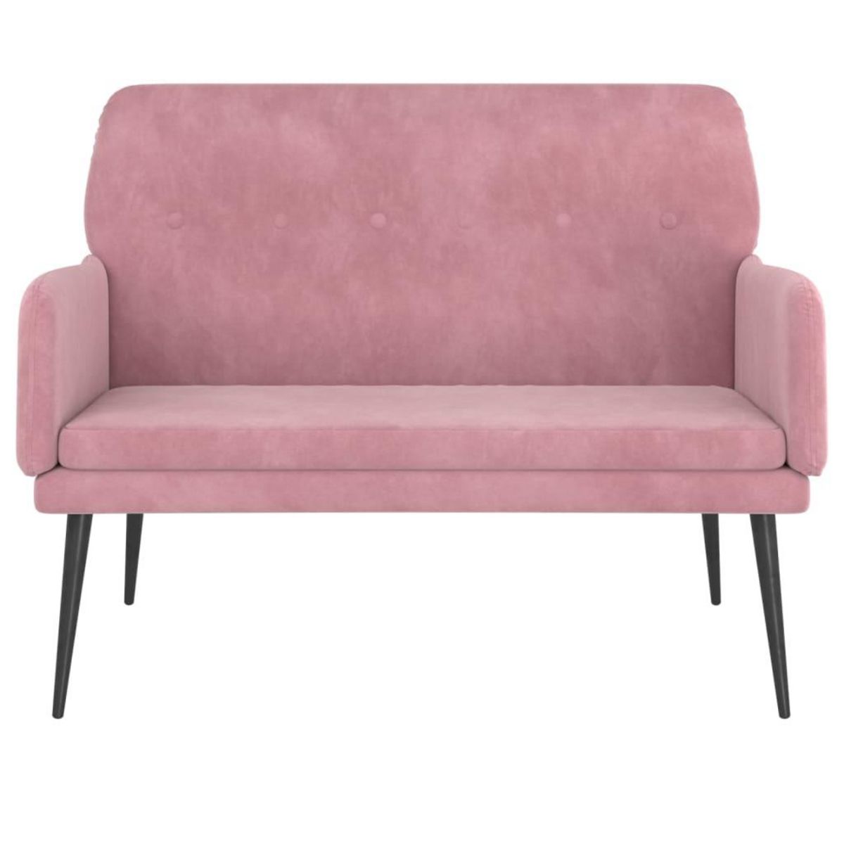 VIDAXL Banc Rose 108x79x79 cm Velours