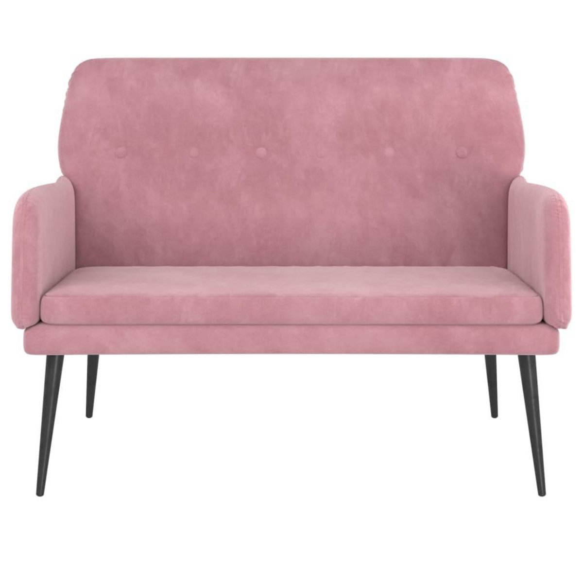 VIDAXL Banc Rose 108x79x79 cm Velours