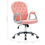 Voir la diapositive 6 : VIDAXL Chaise de bureau pivotante Rose Similicuir